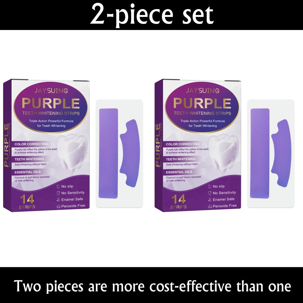Jaysuing Purple Teeth Whitening Strips