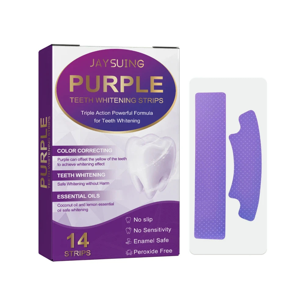 Jaysuing Purple Teeth Whitening Strips