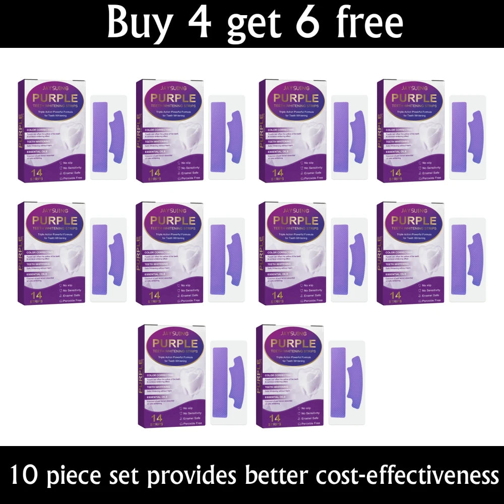 Jaysuing Purple Teeth Whitening Strips