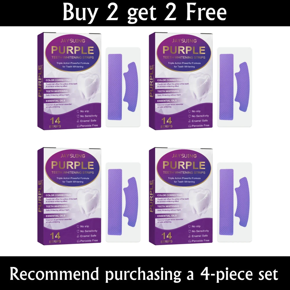 Jaysuing Purple Teeth Whitening Strips