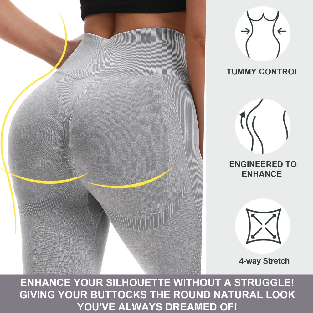 High Waisted Seamless Yoga Leggings